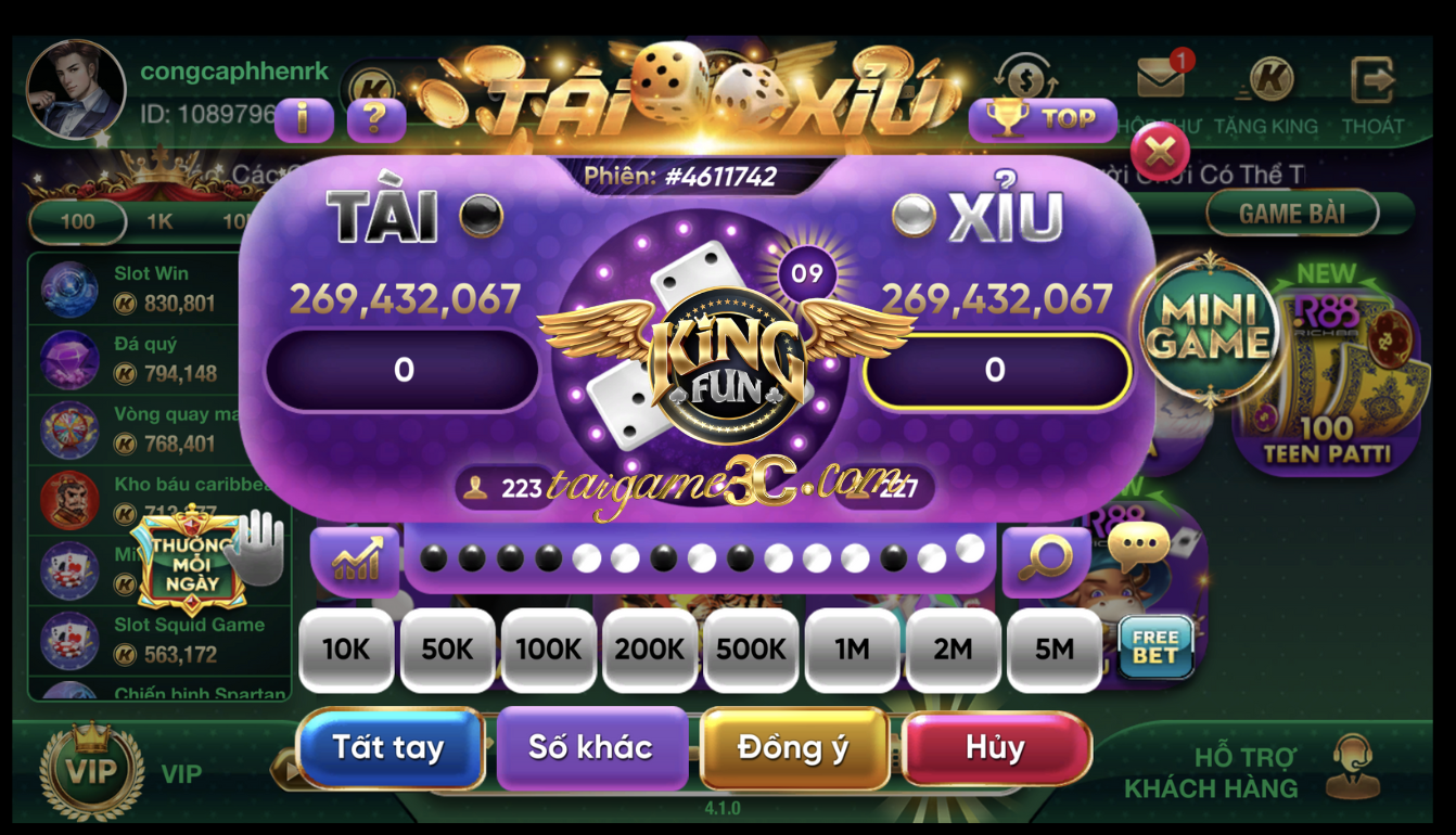 Chơi game tại Cổng game chính thức của KingClub