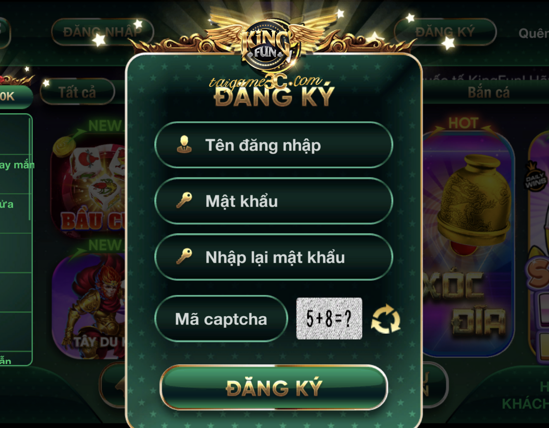 Đăng ký KingClub cần điền các thông tin gì